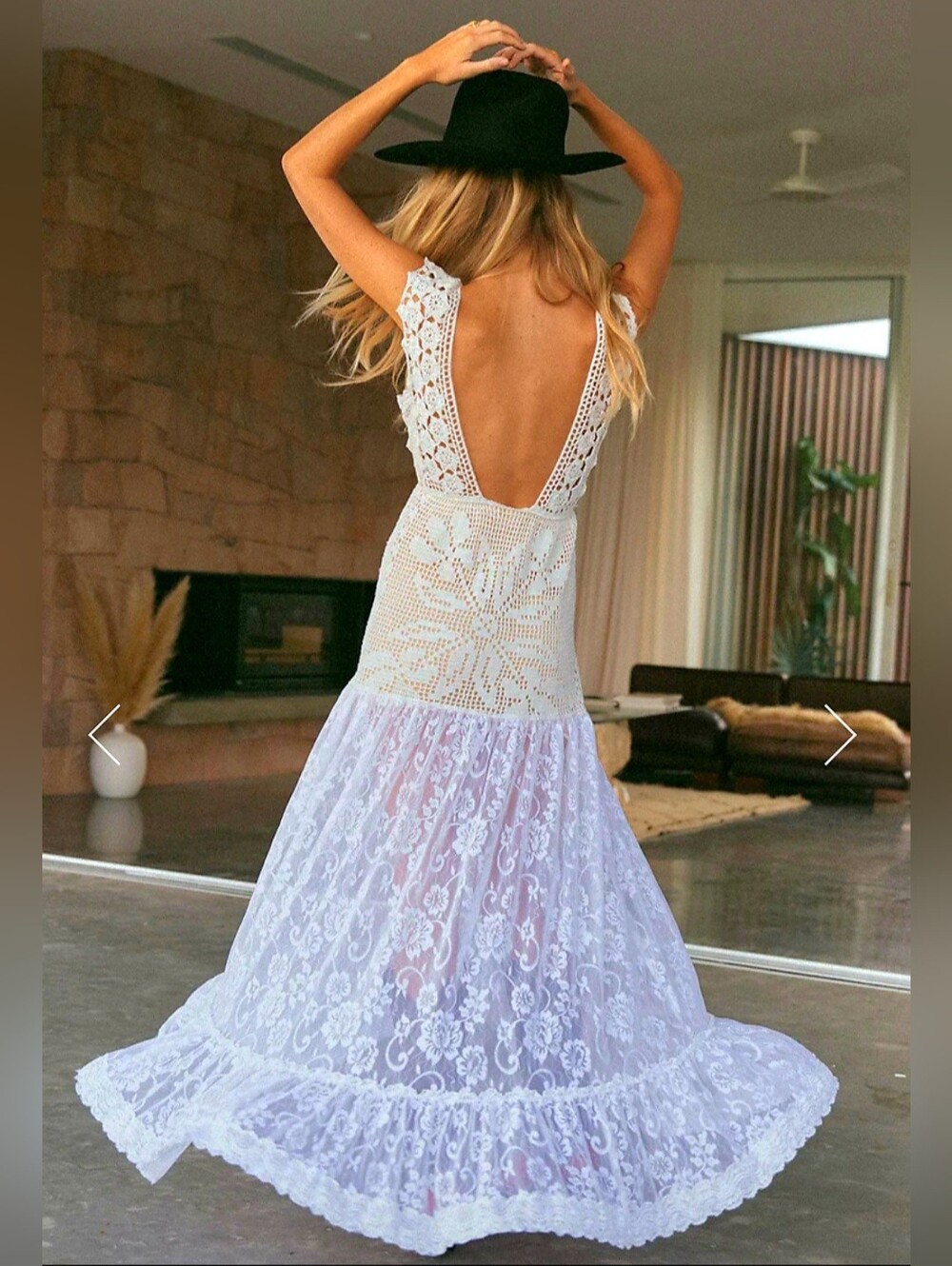 Chasing Unicorns Somebody to Love Crochet Lace Gown NWT Small Boho Wedding Festi